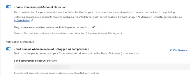 03 More control over Compromised Account Detection