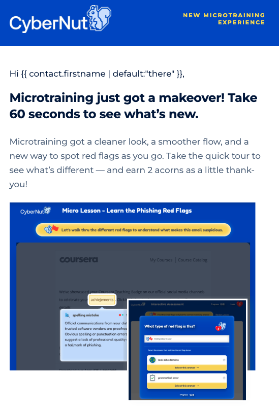 microtraining tutorial email