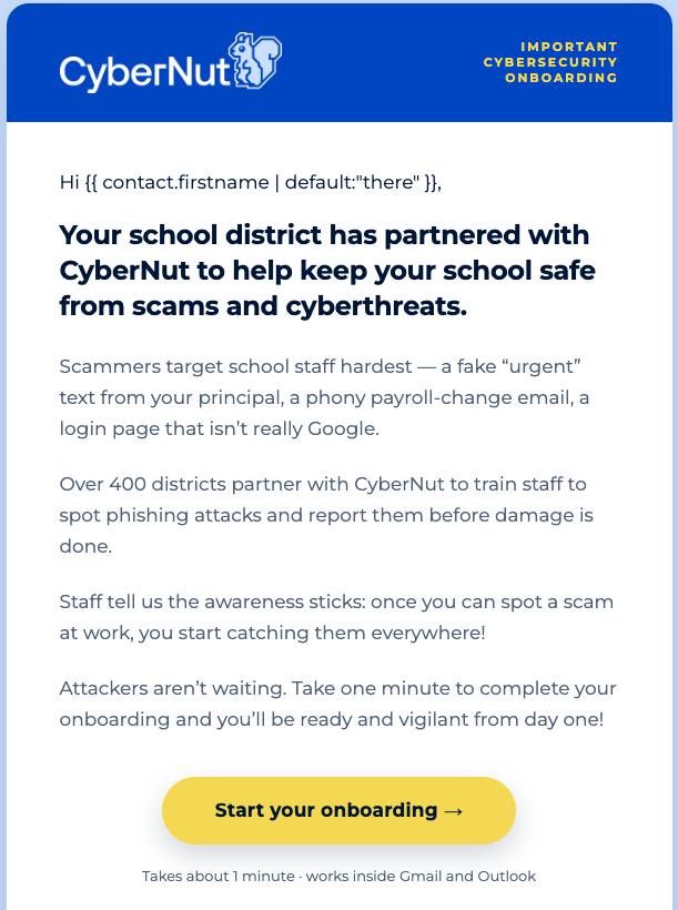 onboarding - email