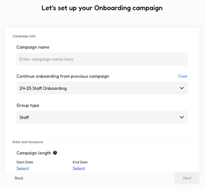 onboarding campaign